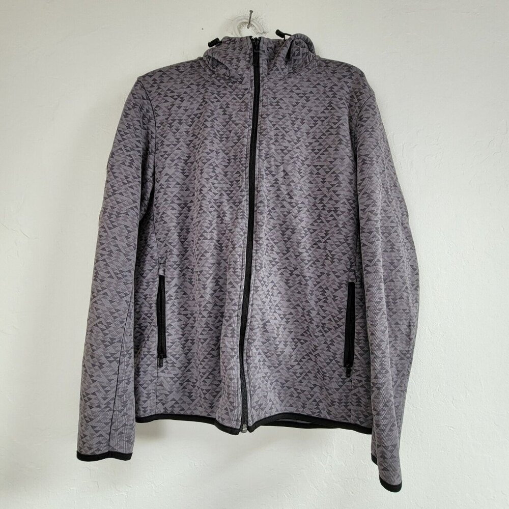 Uniqlo SPRZ NY Moma Special Edition Hooded Jacket Medium Gray Printed Full-Zip